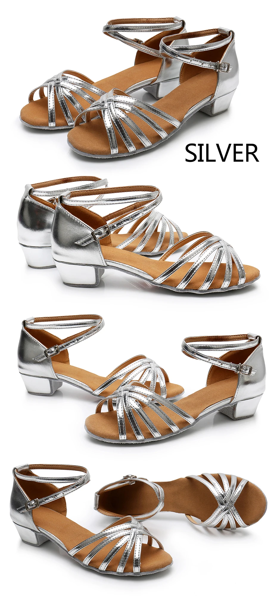 EU24-41, женская обувь для латиноамериканских танцев, Детские бальные танцевальные туфли на низком каблуке для девочек, детские женские туфли для сальсы, Каблук 3,5 см