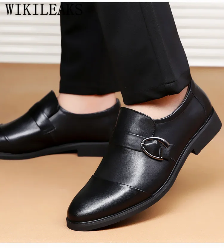 Итальянский бренд нарядные туфли для мужчин туфли Оксфордские туфли для мужчин Лоферы монах ремень кожаные туфли мужские chaussures mariage homme