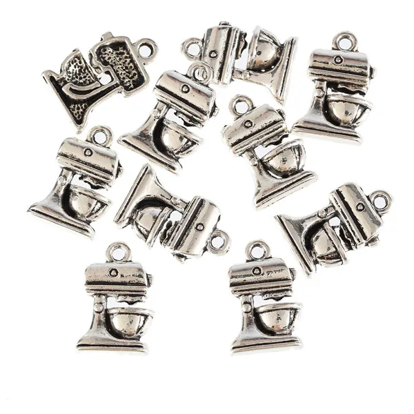 

30 pcs/lots 1x1.6cm Alloy FOOD MIXER COOKING KITCHEN APPLIANCE Charms Pendant Fit DIY Jewelry Necklace Bracelet