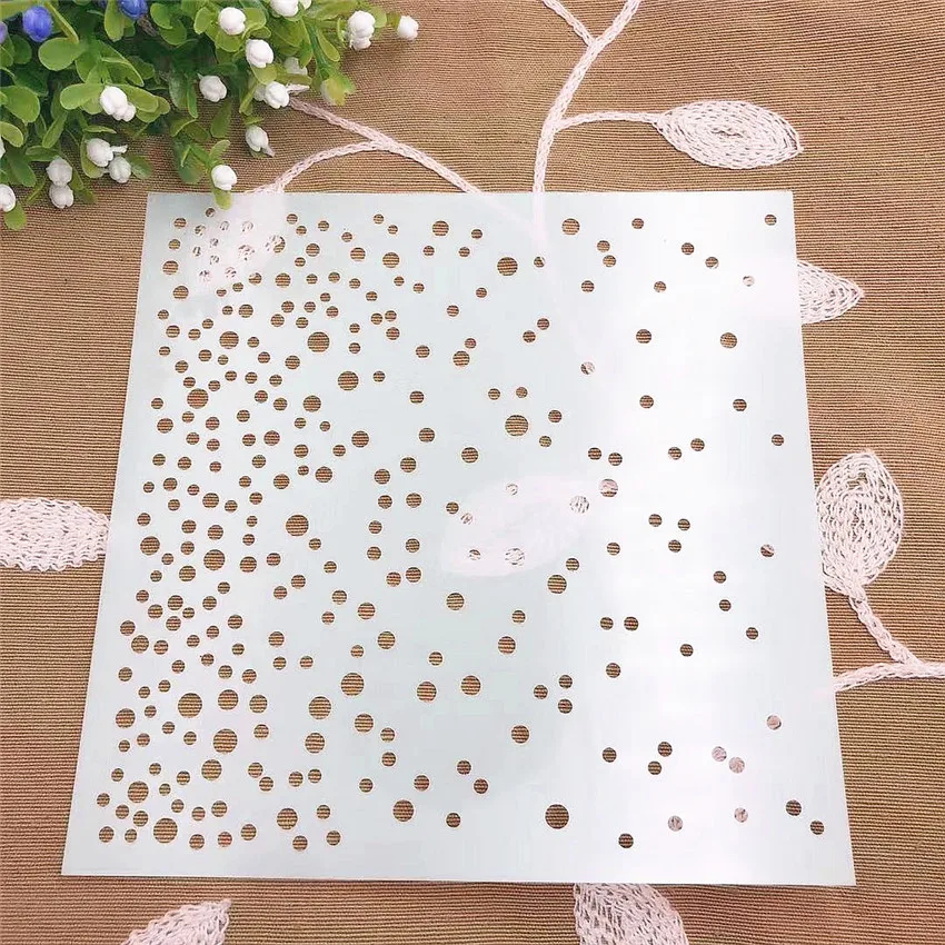 

Spot circle scrapbook stencils spray plastic mold shield DIY cake hollow Embellishment printing lace ruler valentine