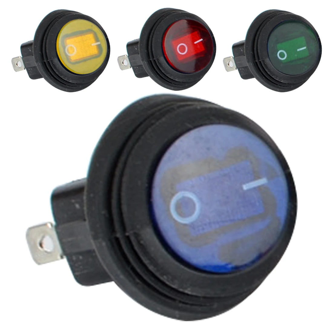 20 мм 3 PIN ВКЛ/Выкл круглый Кулисный переключатель Светодиодная подсветка для автомобиля приборной панели Dash лодка 12 В кнопочный переключатель