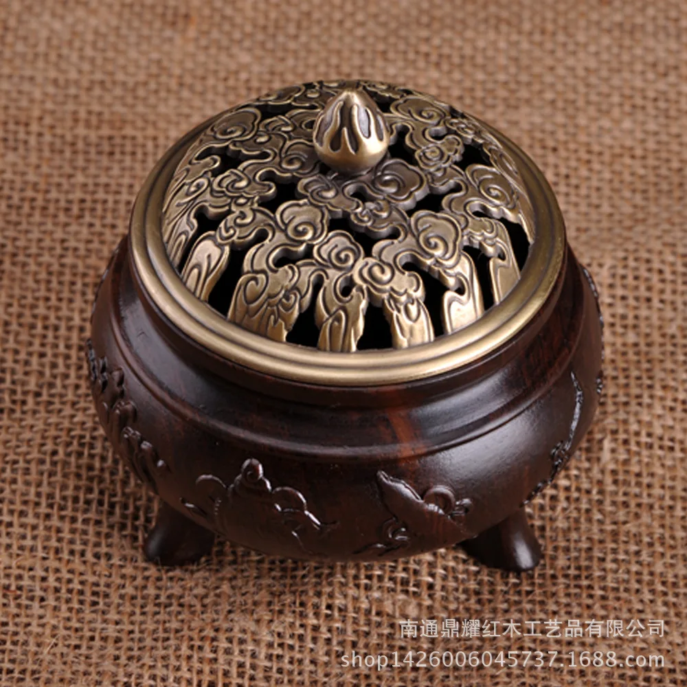 

Azusa black wooden tray tea incense censer incense is inserted purple sandalwood incense holder incense factory direct wooden li