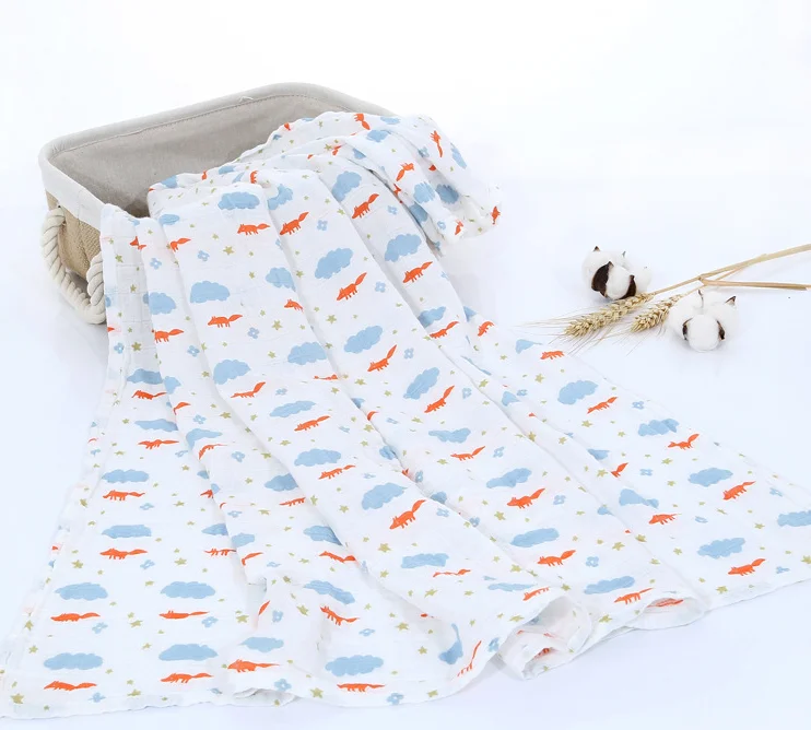 Детское Хлопковое одеяло, детское Пеленальное Одеяло из муслина, качественное, чем Aden Anais, детское хлопковое банное полотенце, одеяло для младенцев - Цвет: CM feima