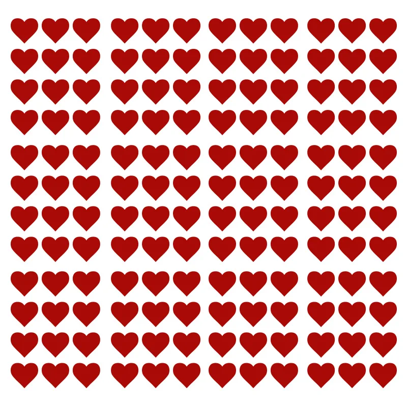 Removable Vinyl Heart Stickers/Vinyl Wall Decals/Red Stickers/Heart Wall Decals/Heart Decals