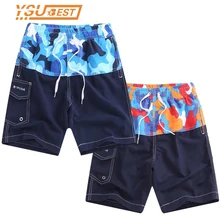 Горячая 8/10/12/14/16 лет спортивный костюм для мальчиков, одежда для маленьких мальчиков одежда для занятий серфингом на доске, легкие шорты пляжные Плавание детский летний спортивный Мужские Шорты для купания короткий