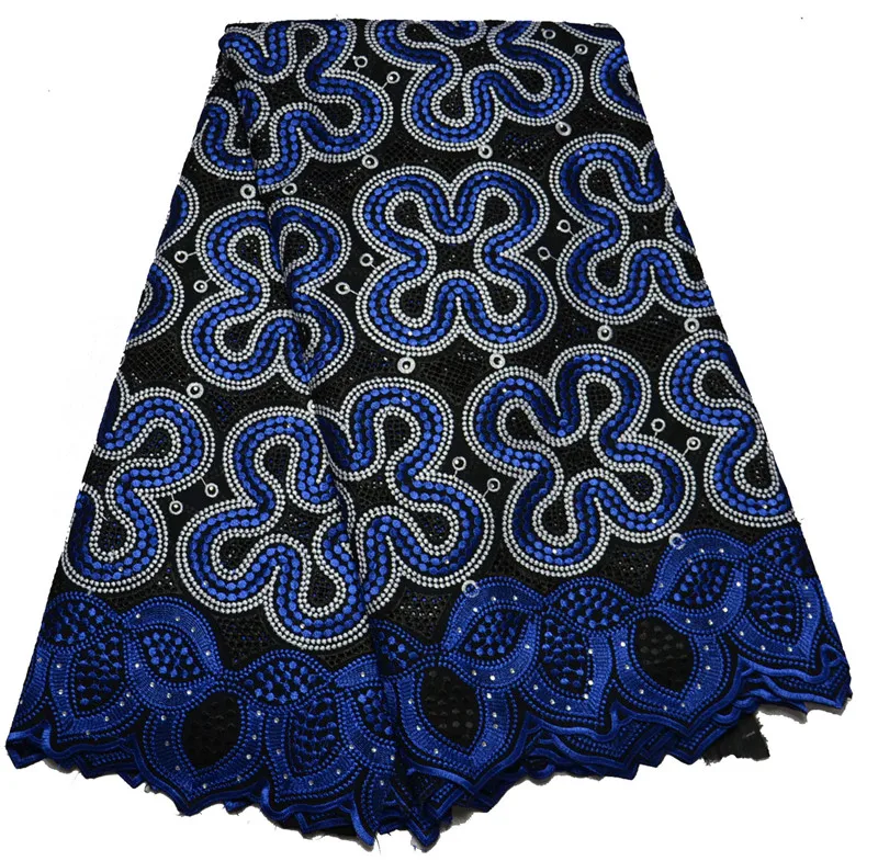 

wholesale and retail 2018 New Arrival 100% Cotton dry lace fabric african Swiss Voile Lace With Nice Stones LP-40506