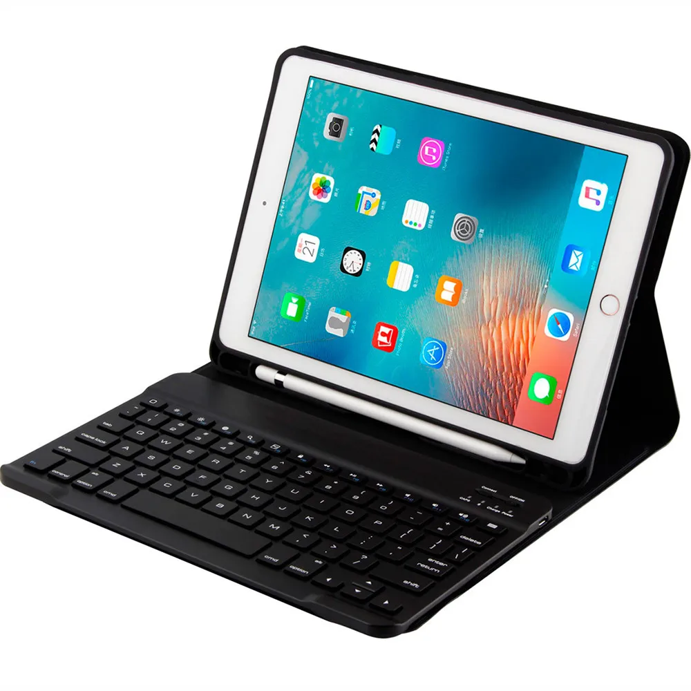 7/Colors Backlit Bluetooth Keyboard Smart Folio Case iPad Pro 97 Inch Manufacturer Direct iPad Air1/2 Pen Slot bluetooth Keyboar