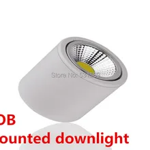 10 шт./лот 3 Вт 5 Вт 7 Вт черный/серебристый/белый поверхностного монтажа светодиодный светильник COB лампа AC110V-240Vdownlights
