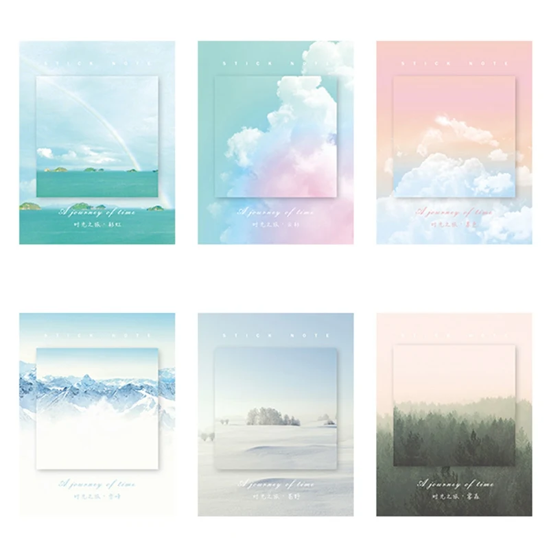 

1 Piece Colored Clouds Memo Pad Planner Sticky Note Paper Kawaii Stationery Gift For Student Office School Supplies