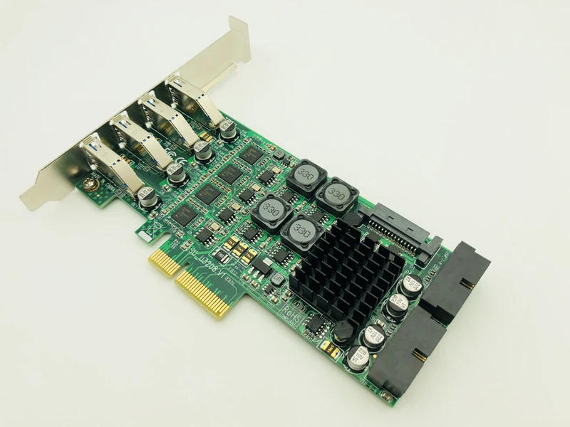 Placa de Expansão Conectores de Alimentação Sata para o Servidor Porta Pci-e Raiser Usb3.0 8 19 Pin Adaptador Express Card Câmera Usb 3.0 Pci