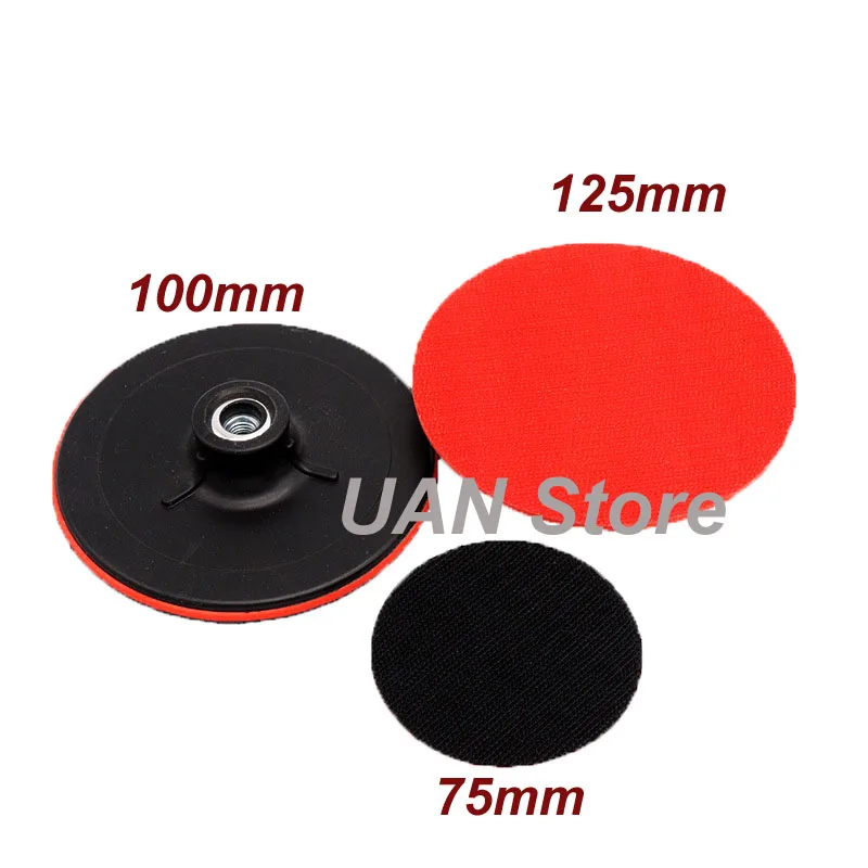

75mm 100mm 125mm Sanding polishing disc pad sticky disc Sponge polishing sticky disc Angle grinder sucker M10 Hole
