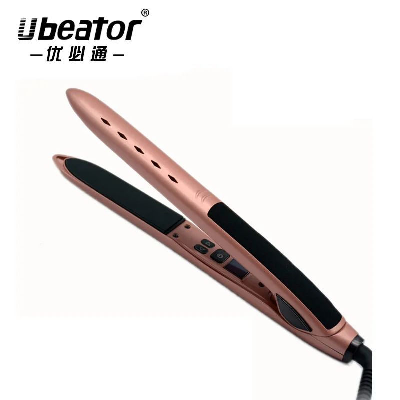 

Professional tip splint narrow LCD display temperature control professional straight shape breathable straightener