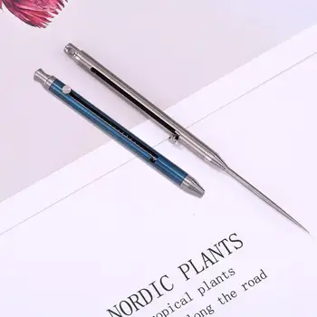 

Outdoor Portable Telescopic Toothpick Titanium Alloy Multifunction Spring Cartridge for Camping Enthusiasts