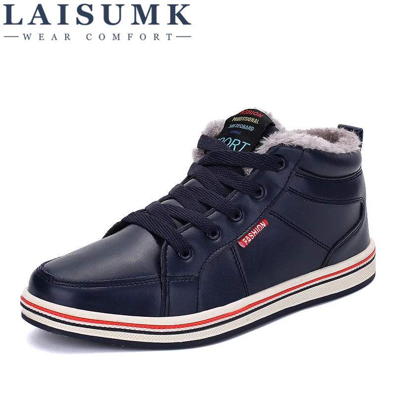 

LAISUMK Fashion Ankle Lace Up Shoes Winter Autumn Men'S Motorcycle Martin Boots Males Snow Boots Oxfords Mens Shoes Big Size