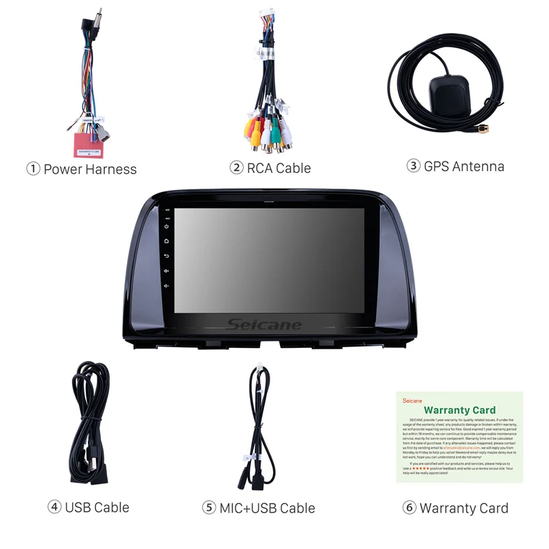 Best Seicane Android 9.0 Car GPS Navigation Unit Player for Mazda CX-5 2012-2014 2015 Support WIFI 4G OBD2 Backup Camera Radio FM 3