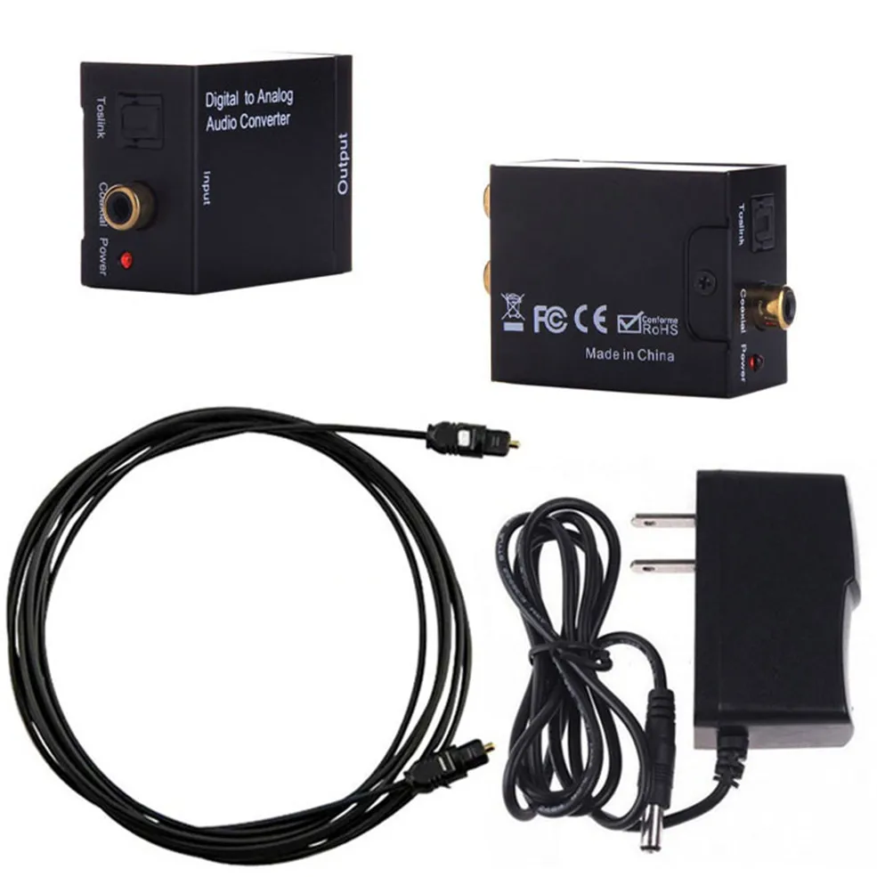CARPRIE Цифровой оптический коаксиальный RCA Toslink сигнал в аналоговый аудио конвертер