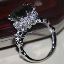 Choucong Victoria Wieck Vintage Jewelry 10Kt White Gold Filled Black AAA CZ Simulated stones Party Wedding