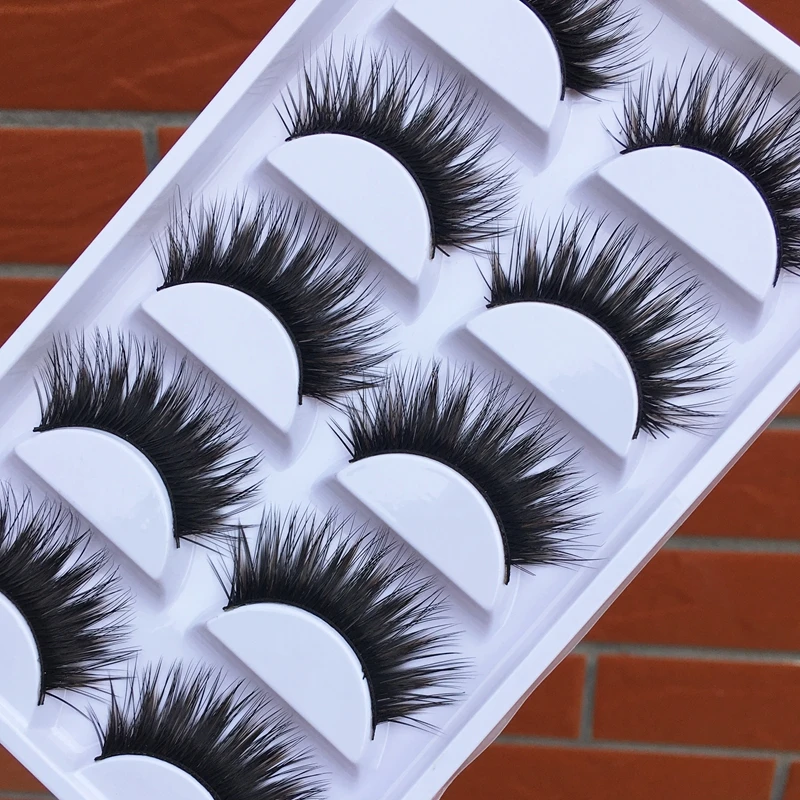 New Brown Black Cross False Eyelashes Soft Curl Exaggerated Stage Thick Eye Lashes Fashion Ball Makeup Fake 5 pairs | Красота и
