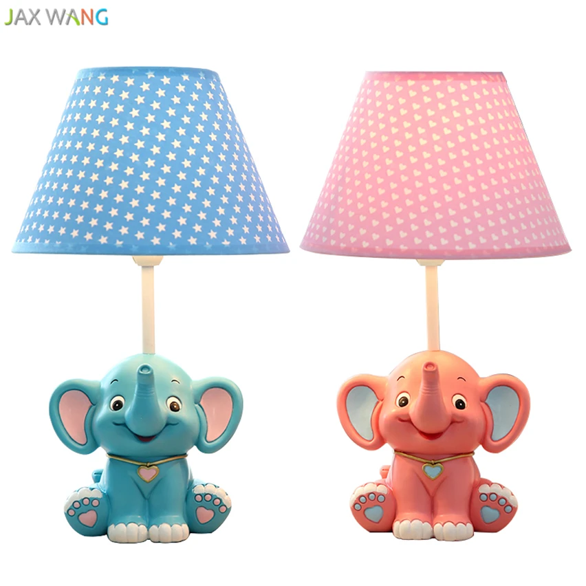 American Style Creative Cartoon Elephant Table Lamp Children 's Desk