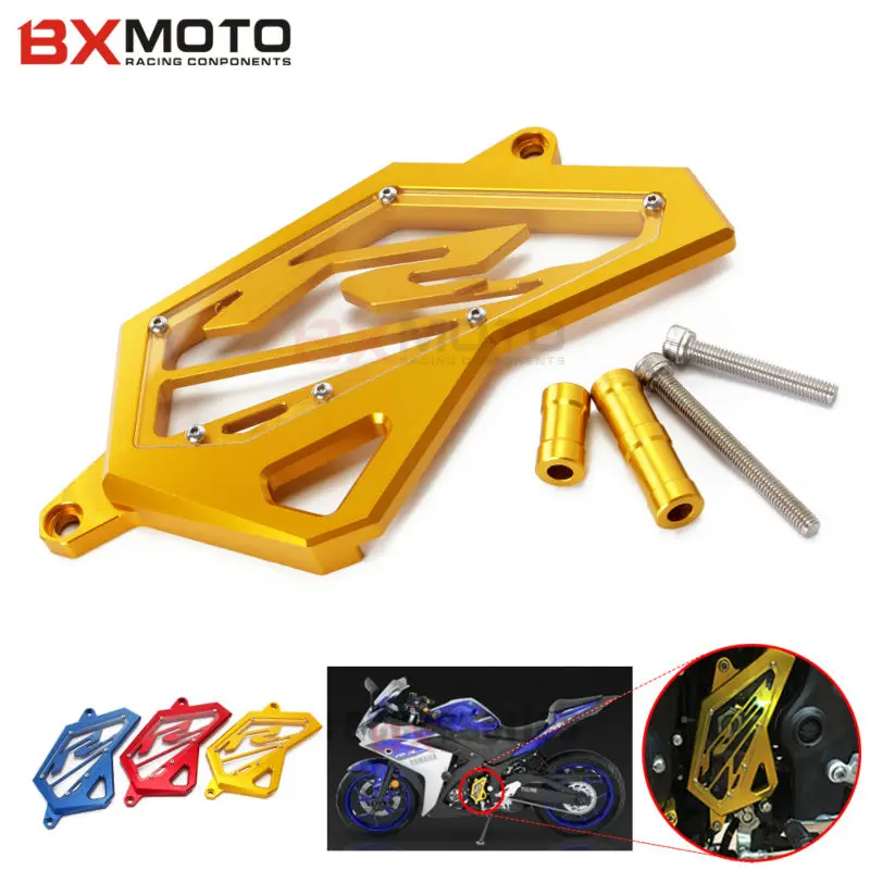 YZF R3 мотоциклетная алюминиевая Золотая передняя Звездочка Защитная крышка с