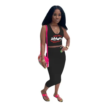 

Spring Summer Women Two Piece Set Top and Pants Plus Size Outfits Tracksuit Sweatsuit Solid Letter Print Skirt Casual Sets