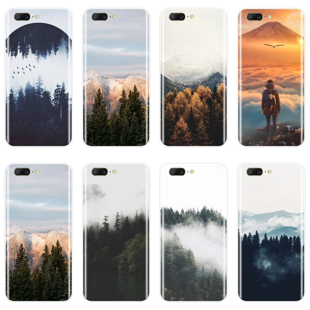 

TPU Back Cover For OnePlus 6 6T 5 5T 3 3T Silicone Travel Mountain Forest Cloud Aesthetic Phone Case For One Plus 6 6T 5 5T 3 3T