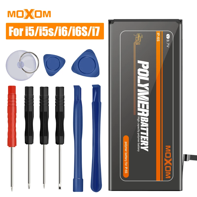 Оригинальный аккумулятор MOXOM для iPhone 6S 6 7 5S 5 сменная батарея iPhone6 iPhone6s iPhone7