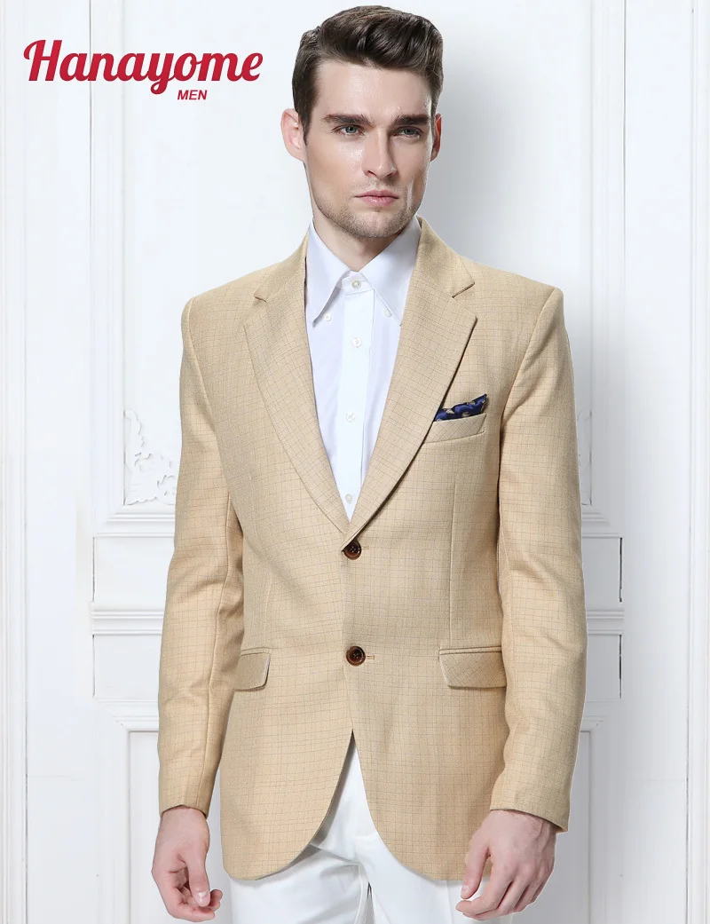 Hombres modernos Trajes de Boda Traje de Marca Para Hombre 2016 Amarillo Traje Casual 2 Unidades