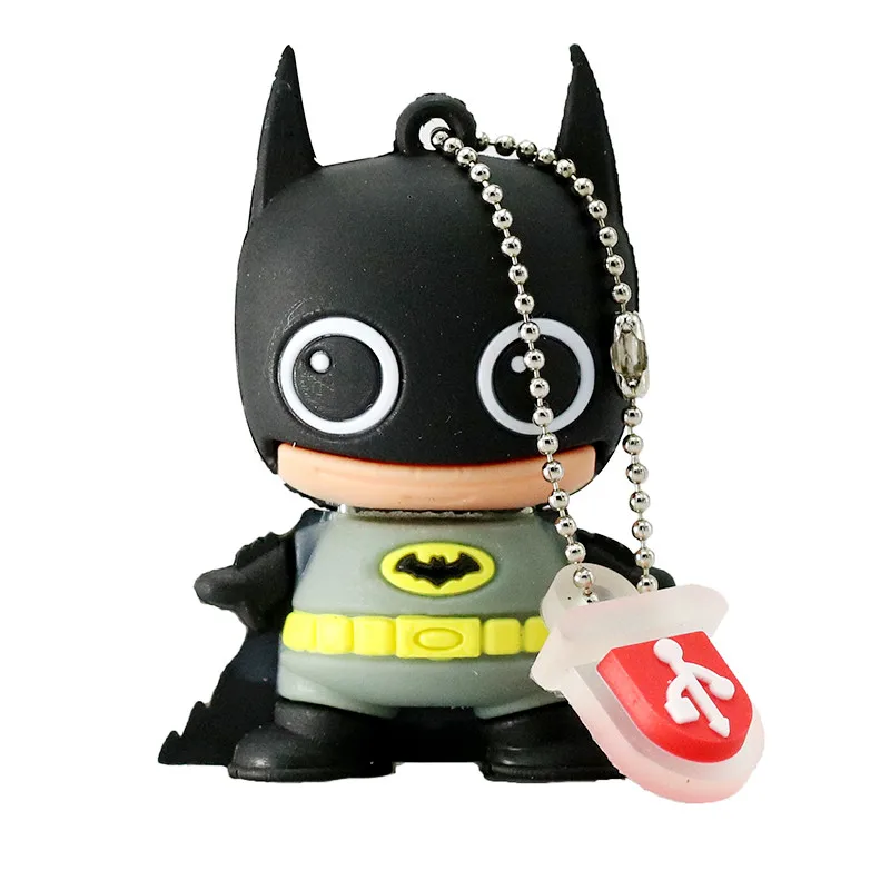 Cartoon Batman Superman Pen Drive 64GB 32GB USB Flash Drive 16GB 8GB 4GB PenDrive Super Heros flash memory stick gift u disk