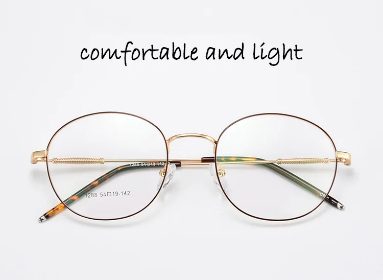 QIANJING Модные сплав ретро круглый металлический круг рамки глаз очки прозрачные линзы унисекс Рецептурные очки для близоруких для женщин