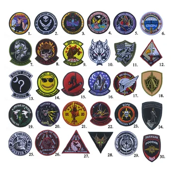 

10pcs/lot 3D embroidery Loops and hook Grim Reapers patches /rodeo gal/punisher/nutcrackers/red hats/GIGN GIPN patches badges
