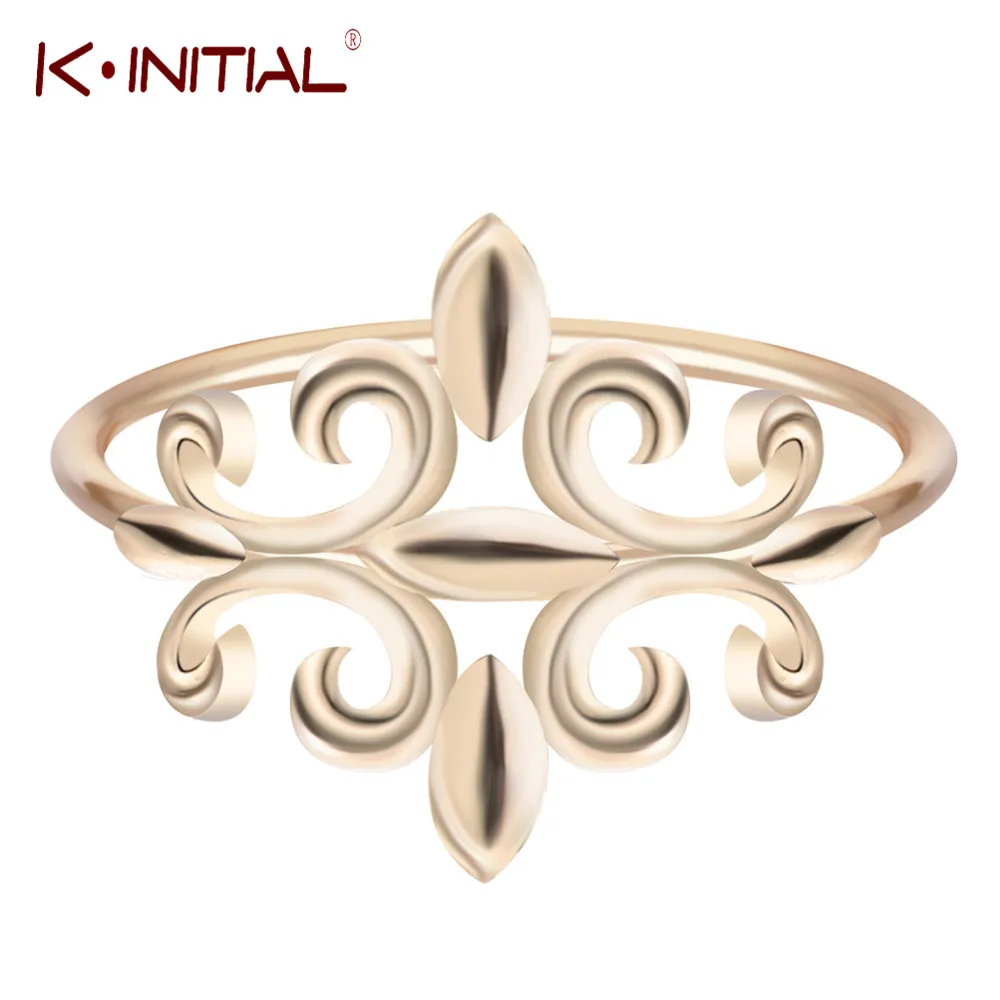 

Kinitial Fleur de lys Rings Charms Flower Ring Midi Finger Cross Ring for Women Statement Gift Jewelry anillos mujer