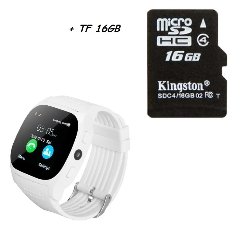 Stepfly T8 Bluetooth Смарт часы с камерой Facebook Whatsapp поддержка SIM TF карты вызова Smartwatch для телефона Android PK DZ09 Q18 - Цвет: White with TF 16GB