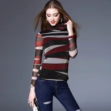 Американский стиль, новинка года, осенне-Весенняя женская мода, тонкая блестящая водолазка под рубашку, Женская Повседневная футболка с принтом, футболки