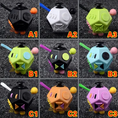 AntiStress Cube 12 ways Sides Toys for office Finger Movement Dice Anxiety Reliever Puzzle Creative Toys 3
