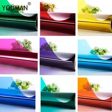 Цветная пленка, оконная стеклянная наклейка, теплоизоляционная Солнцезащитная целлофановая прозрачная двусторонняя пленка, декоративная оконная пленка 30x100 см