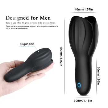 Male Glans Vibrator Penis Massager Male Masturbator Delay Lasting Sex Machine Stamina Trainer adult toy for Men Penis Stimulator 3