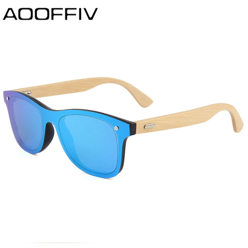 AOOFFIV 2019 бамбуковые деревянные поляризованные солнцезащитные очки для мужчин и