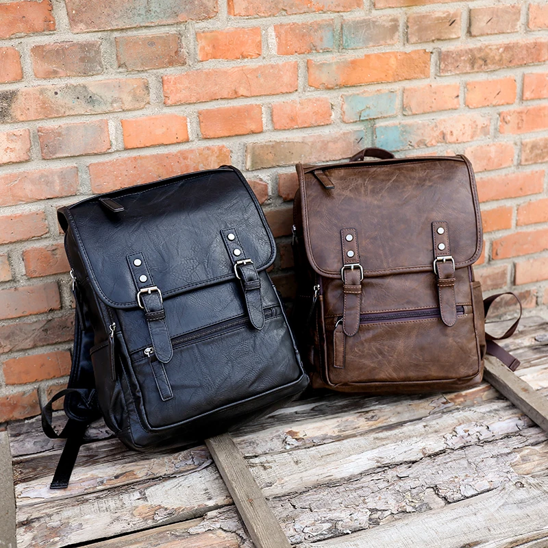  Fashion Men Casual Backpack Travel Schoolbag Man Large Capacity Teenager Luxury Bag Mochila Genuine