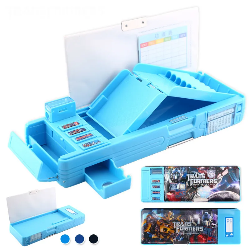 Goedkoop Leuke Creatieve Etui Voor Jongens Multifunctionele Kinderen Cartoon Pennenbakje School Leerling Potlood Tas Boete Chancery Papelaria