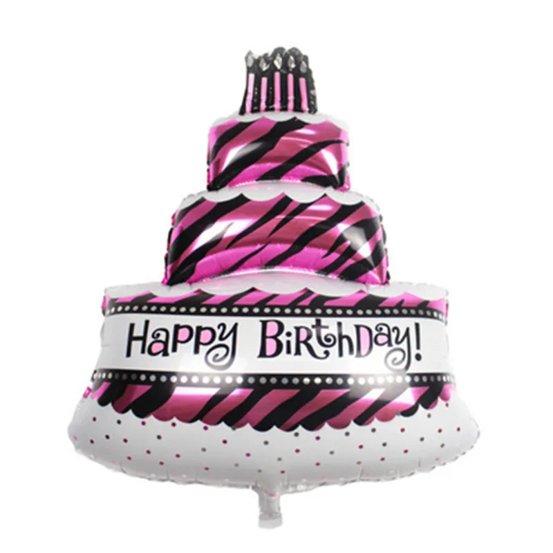 

New Birthday Cake Foil Balloons Happy Birthday Party Decorations Baby Showers Ballons Classic Kids Toys