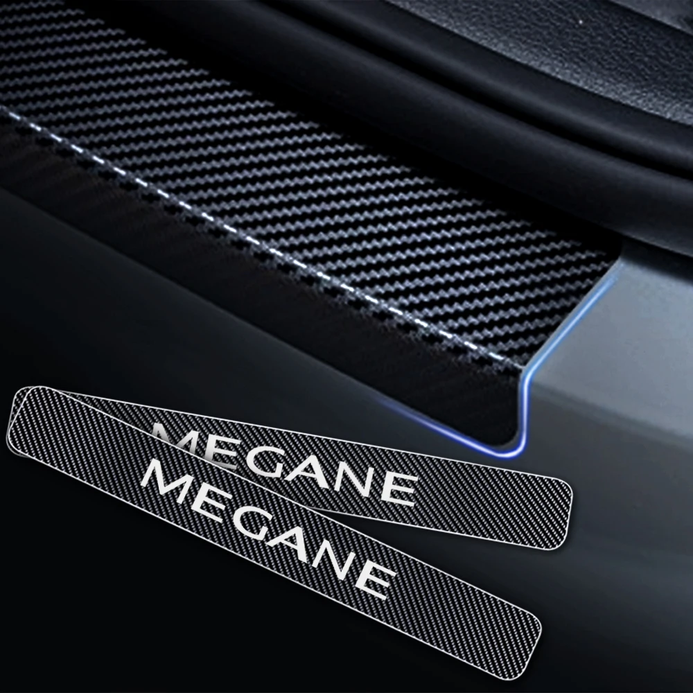 Для RENAULT MEGANE Накладка на порог двери автомобиля порога протекторы накладка 4D углеродного волокна виниловая наклейка интерьерные аксессуары