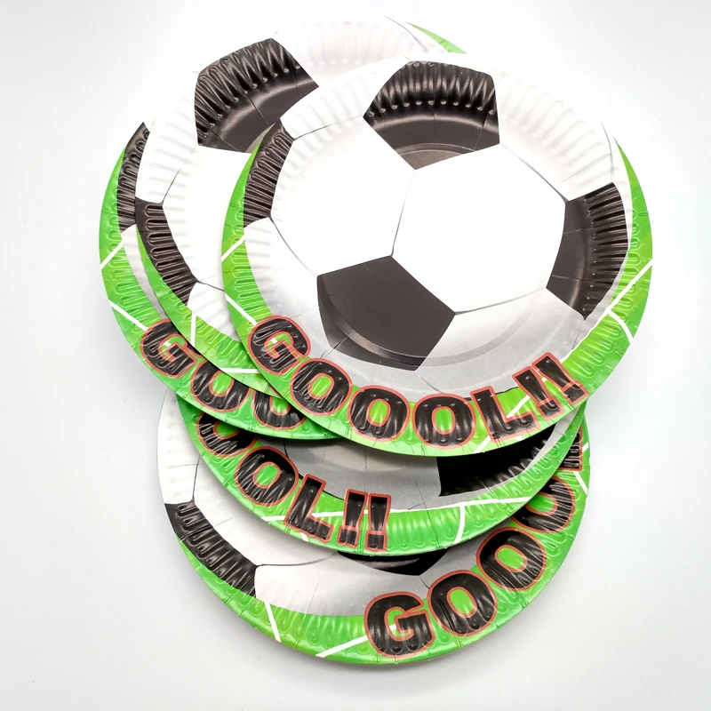 Soccer Theme Dishes Baby Shower Football Glass Birthday Plates