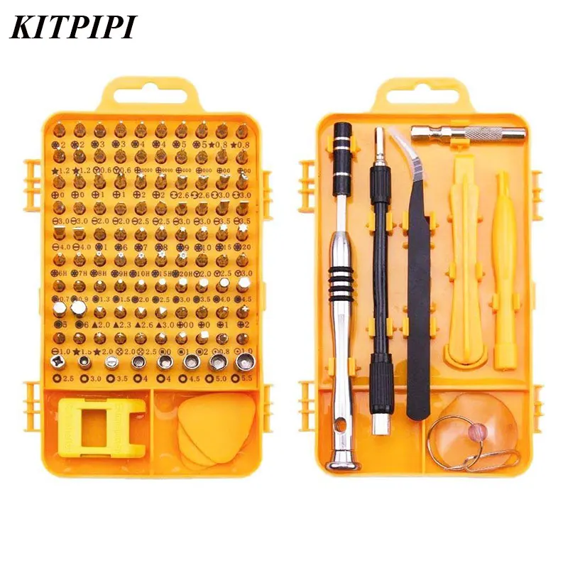 

KITPIPI 108 in 1 Screwdriver Set for Repairing Computer/Phone Multifunction Tool Set Digital Hand Tool Sets VCL Screwdriver Set