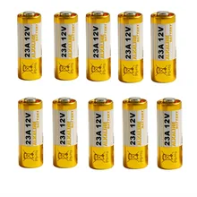 Lot de 10 batteries alcalines sèches 23A 12V, pour sonnette, alarme de voiture, baladeur, télécommande de voiture, 23AE 21/23 A23 23GA MN21