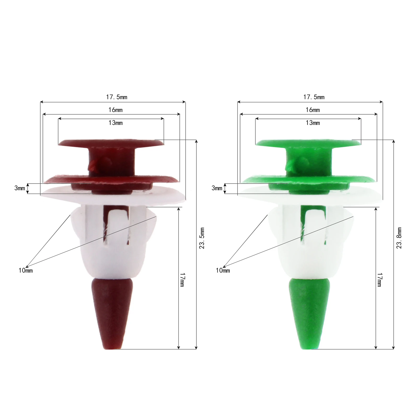 Yetaha 50pcs Door Panel Fastener For Nissan 10mm Plastics Car