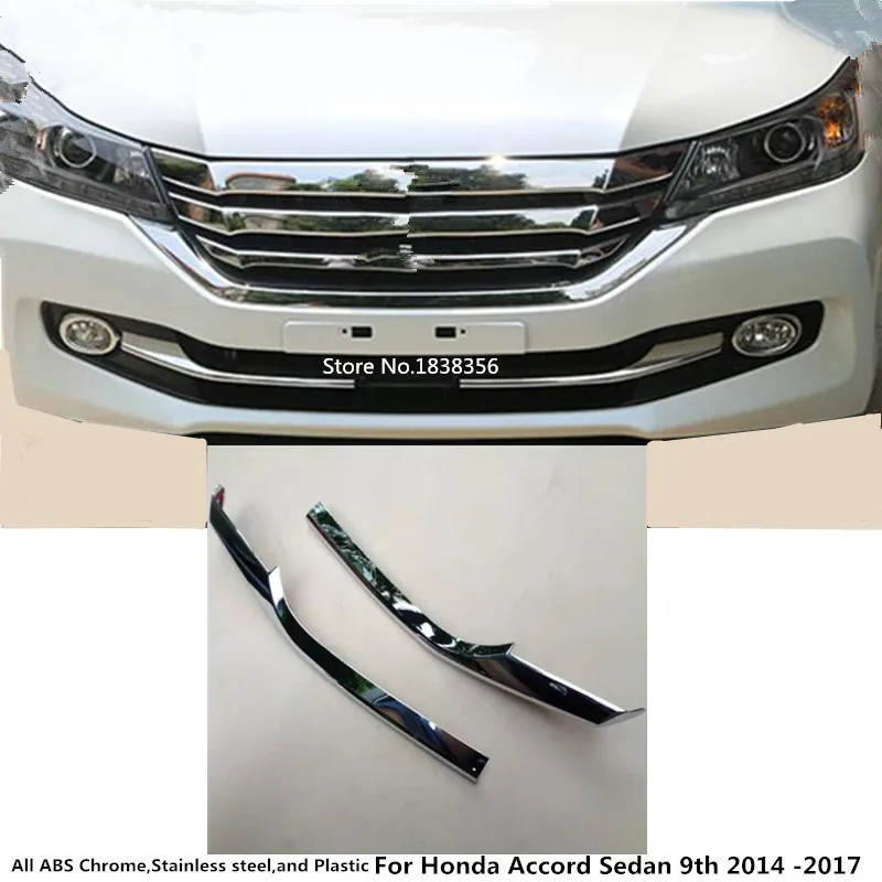Для Honda Accord Sedan 9th 2014 2015 2016 2017 чехол для автомобиля ABS Хром Передняя розетка планки