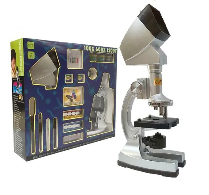 

Student Children Education Zoom 1200x LED Illuminated Monocular Biological Microscope with Projector