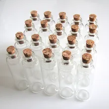 20 шт 16x50 мм 5 мл маленькие бутылки желаний маленькие пустые прозрачные пробковые стеклянные бутылки флаконы для украшения свадьбы праздника Рождественские подарки