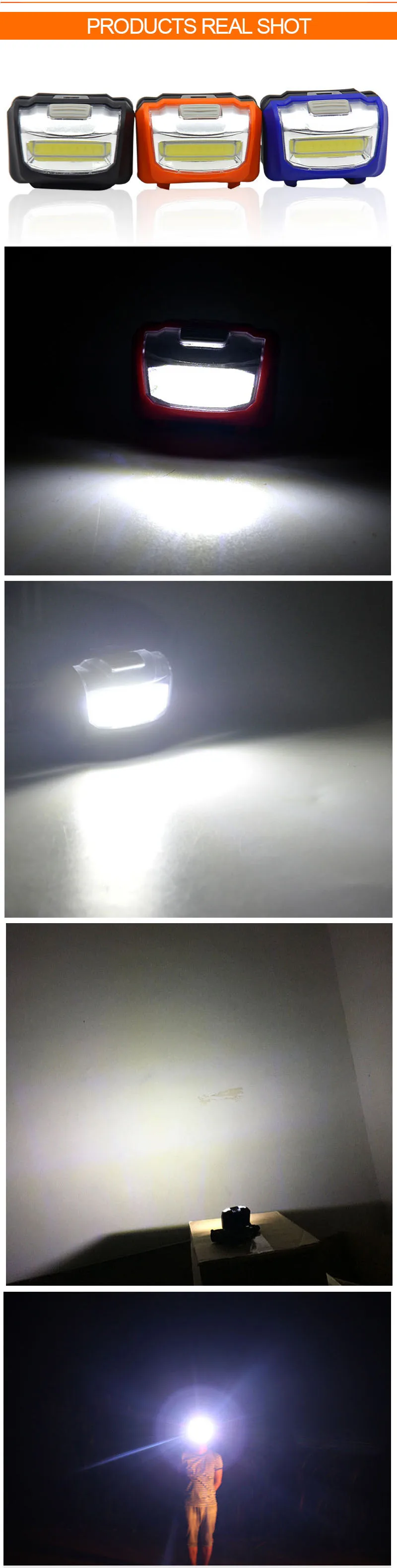 4 COB Headlamp LED Fishing Head Lamp Head Torch Head Flashlight Headlight Fishing Lights Camping Outdoor Lighting Lampe Frontale